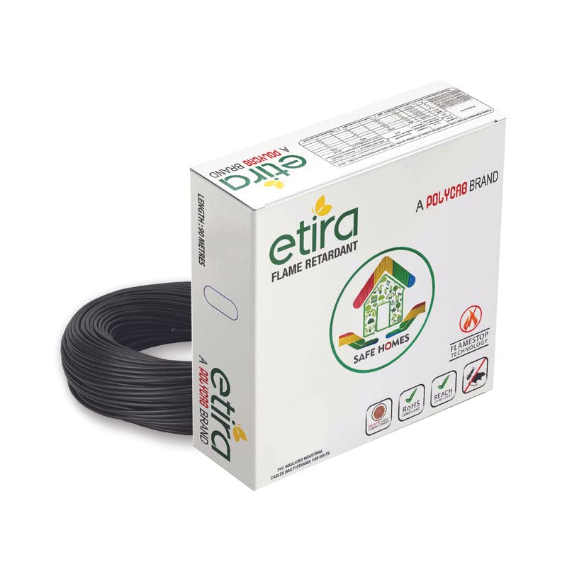 Polycab Etira 90m, 0.75sqmm. •Heat Resistant •Eco Friendly •…