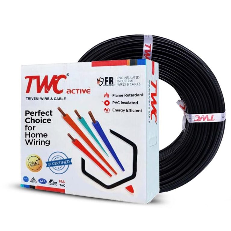 TWC Active Single Core Electrical Wire |Black, 45 Meter, 0.7…