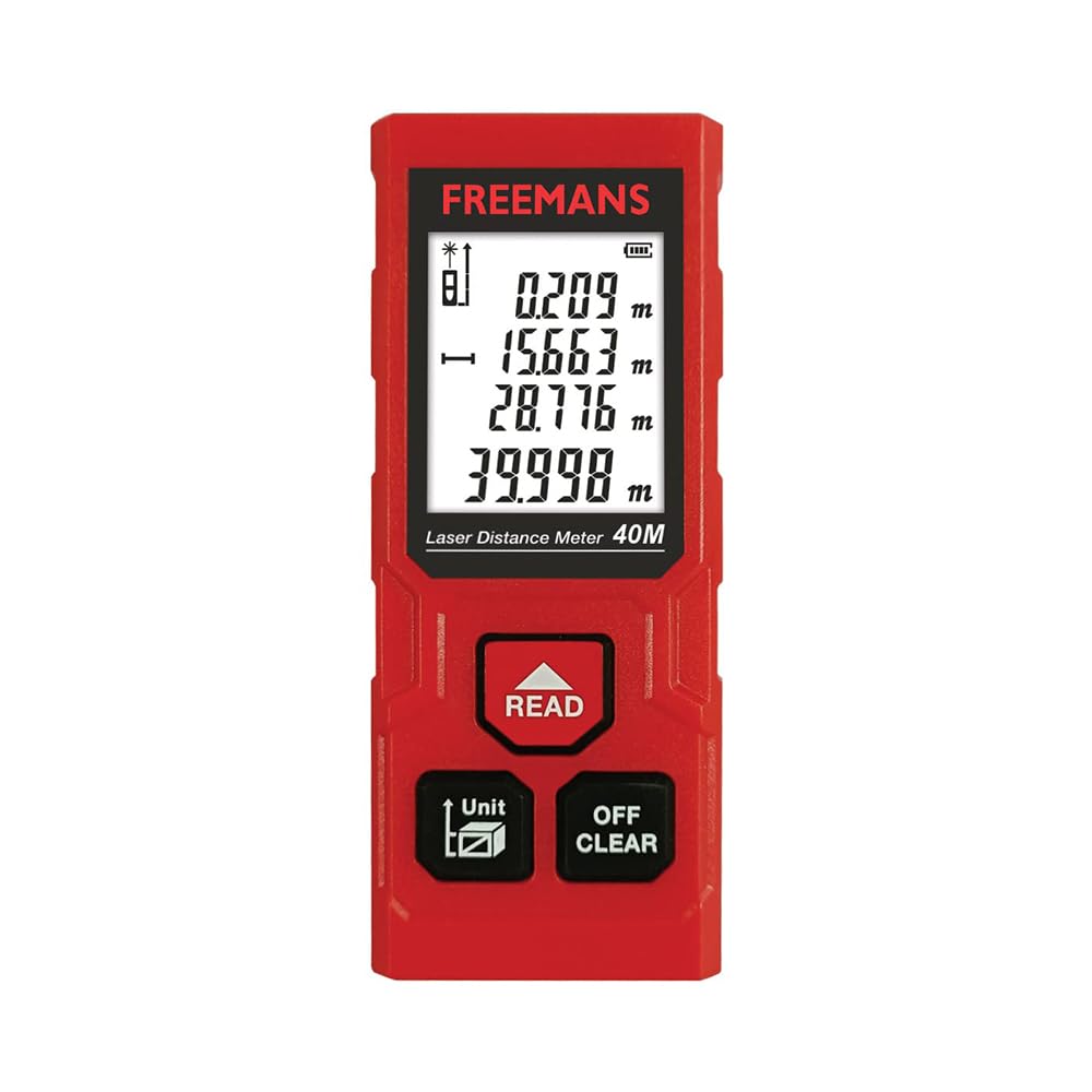 FREEMANS PROECO-L40 40m Laser Distance Meter with Area, Volu…