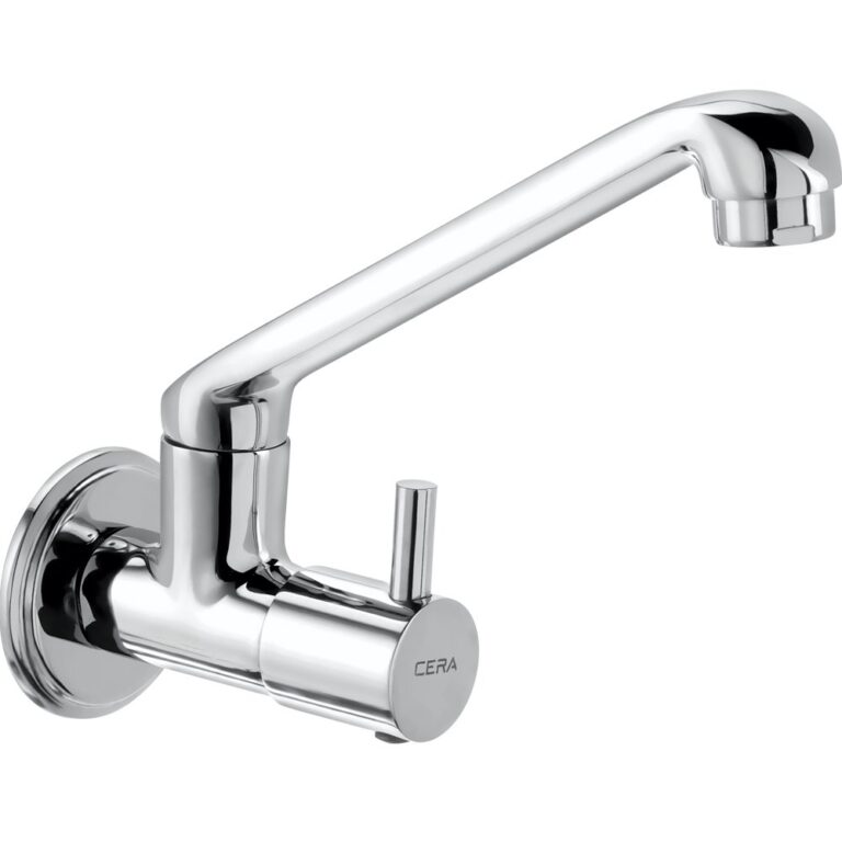 Cera Garnet Quarter Turn Fittings Wall Mounted Sink Cock (Ch…