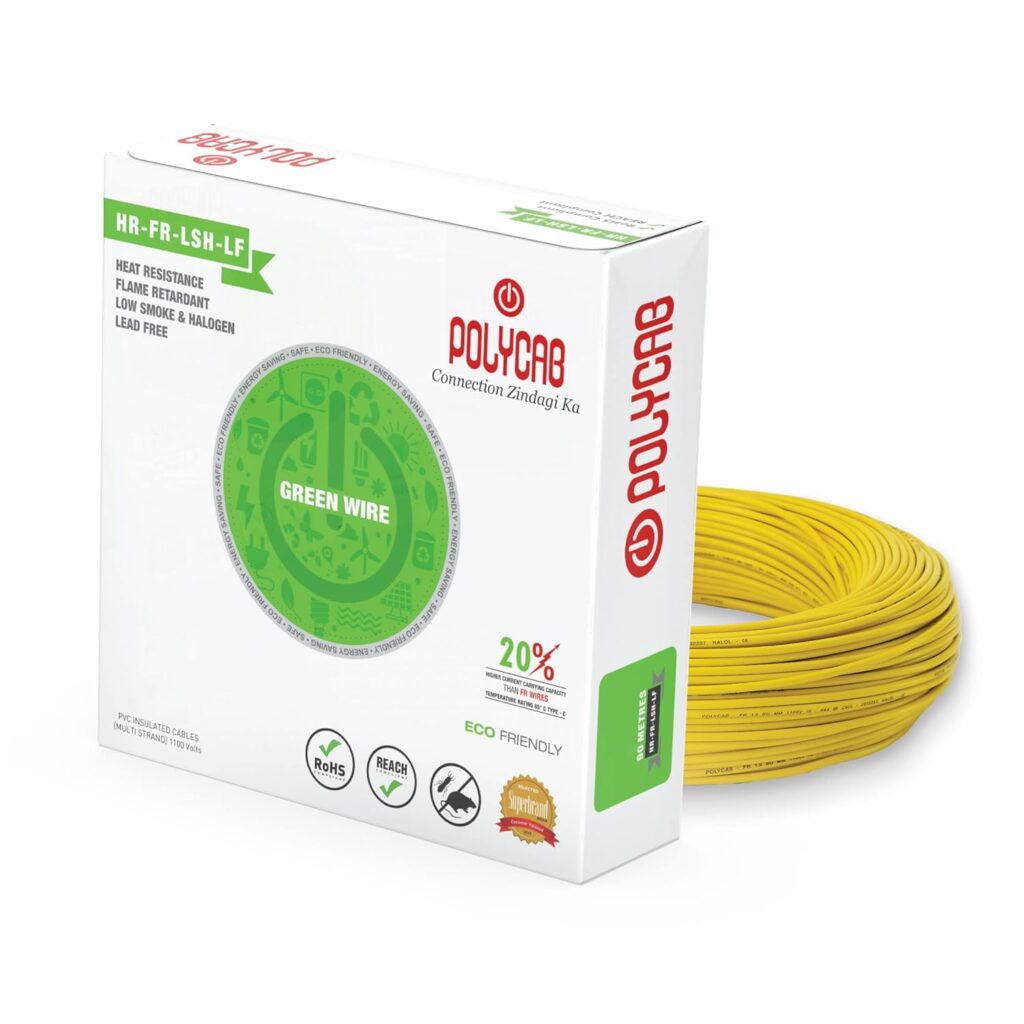 Polycab Eco-Friendly Greenwire PVC Insulated Copper Cable fo…