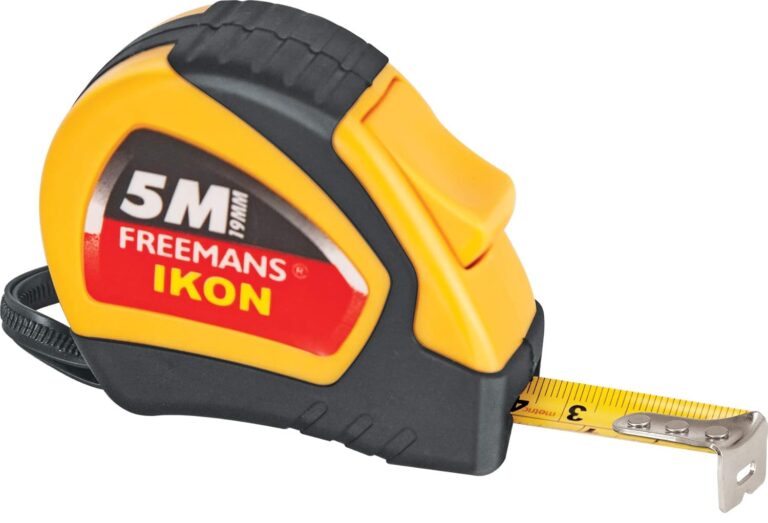 FREEMANS IKON 5m:19mm Steel Inchi Measuring Tape – 5m (Yellow & Black) …