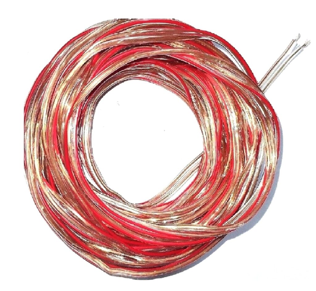 Wizzo (15 Meters) 14/76 Transparent Speaker Wire DC Copper F…