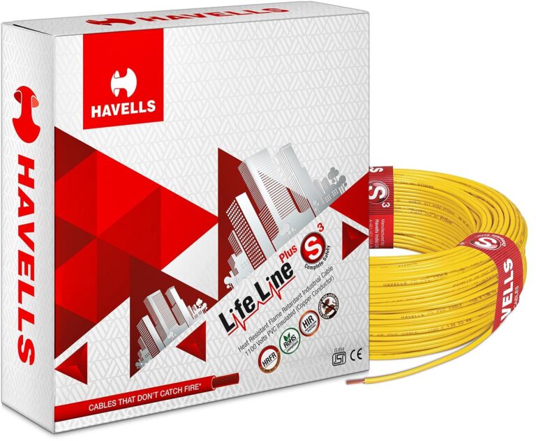 Havells Lifeline Cable WHFFDNA11X0 1 sq mm Wire (Yellow)