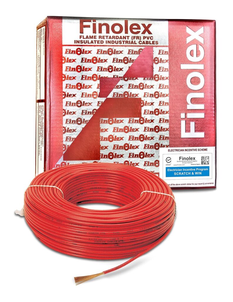 Finolex 1.0-Sqmm FR PVC Insulated Cable (Red, 90 Mtr)