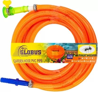 Globus 25 Metre Transparent Garden Nylon Water Hose/Pipe, 12…