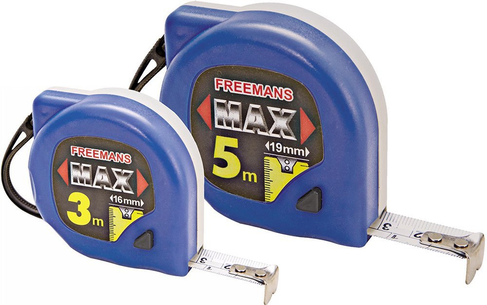 FREEMANS Max 3m:16mm Measuring Tape + Max 5m:19mm Measuring …