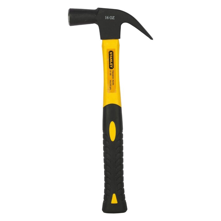 STANLEY 51-186 Fibreglass Nail Hammer 450gms (Yellow & Black…