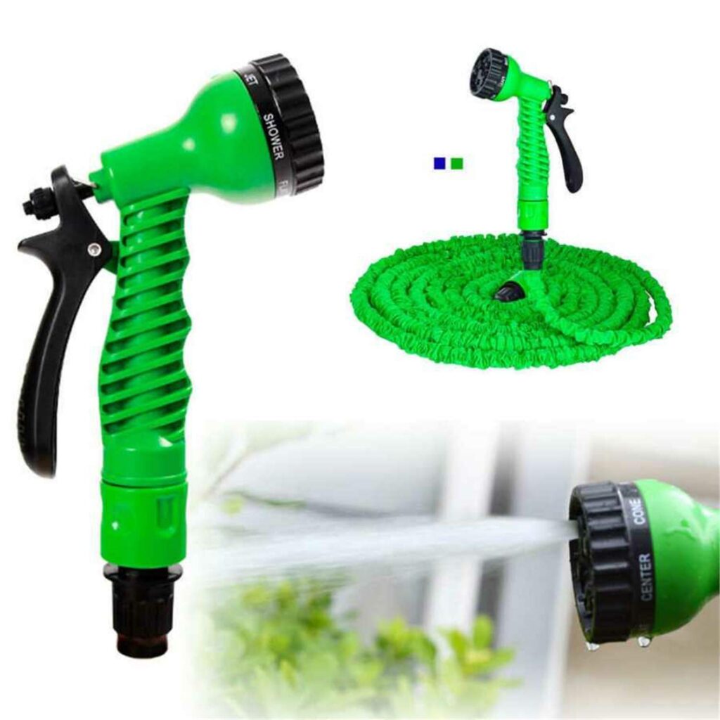 K D Expandable Hose 15m Plastic Pipe Nozzle for Garden Wash …