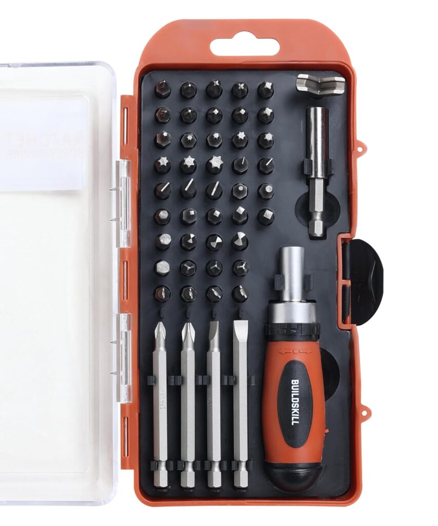 Buildskill 49-Piece Ratchet Screwdriver Tool Set Kit for Ele…