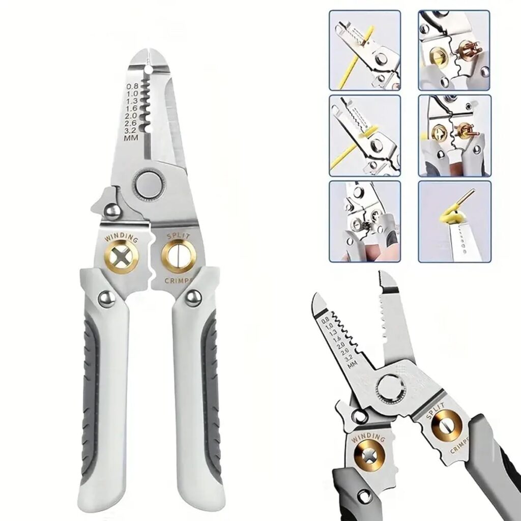 Wire Stripper and Cutter Pliers Tools For Electricians 6-in-…