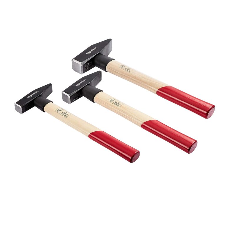 amazon basics Engineer’s Hickory Wooden Handle Hammer Set, 3…