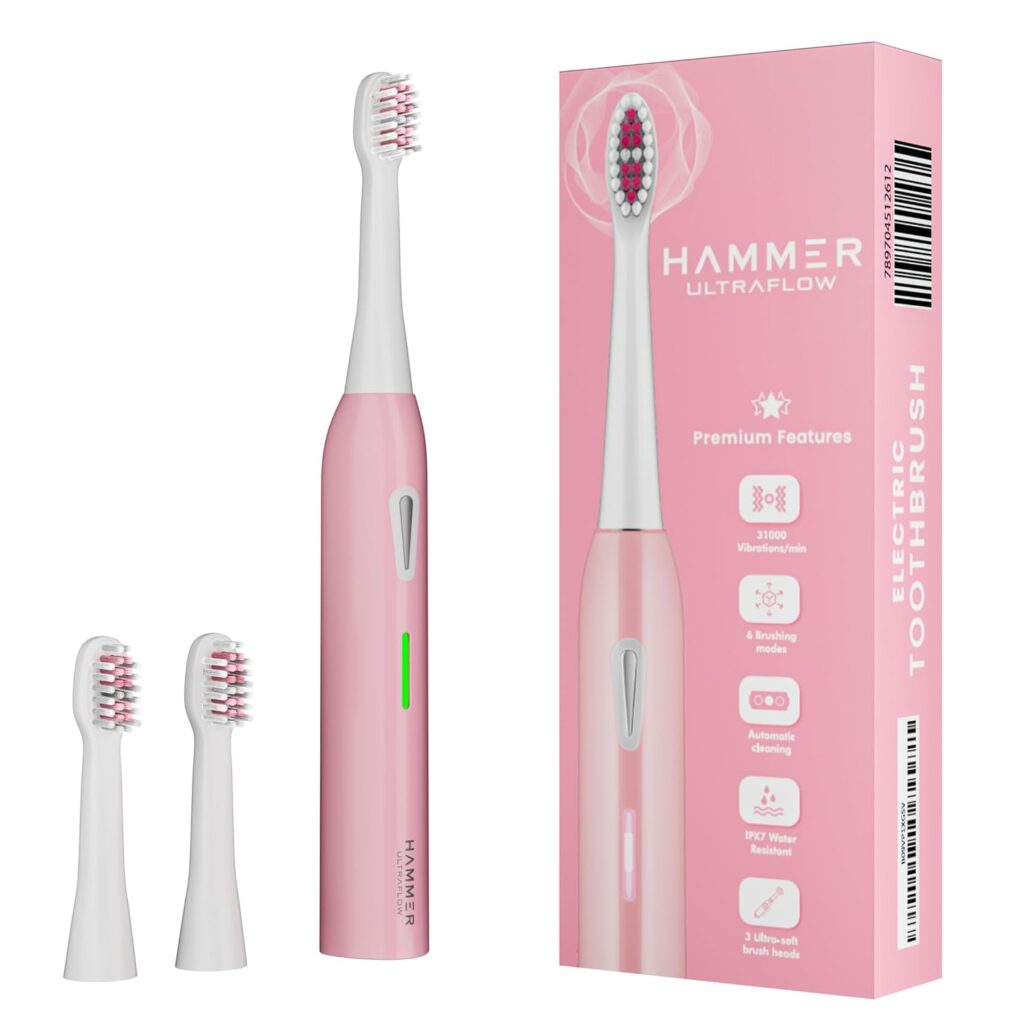 Hammer Ultra Flow Electric Toothbrush and 3 Replaceable Brus…