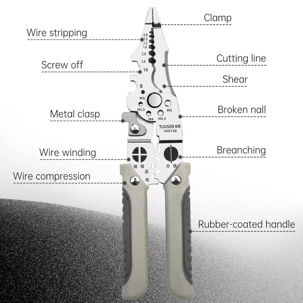 Dfcdcoo 2024 Multifunctional Wire Stripper Crimper Cable Cut…